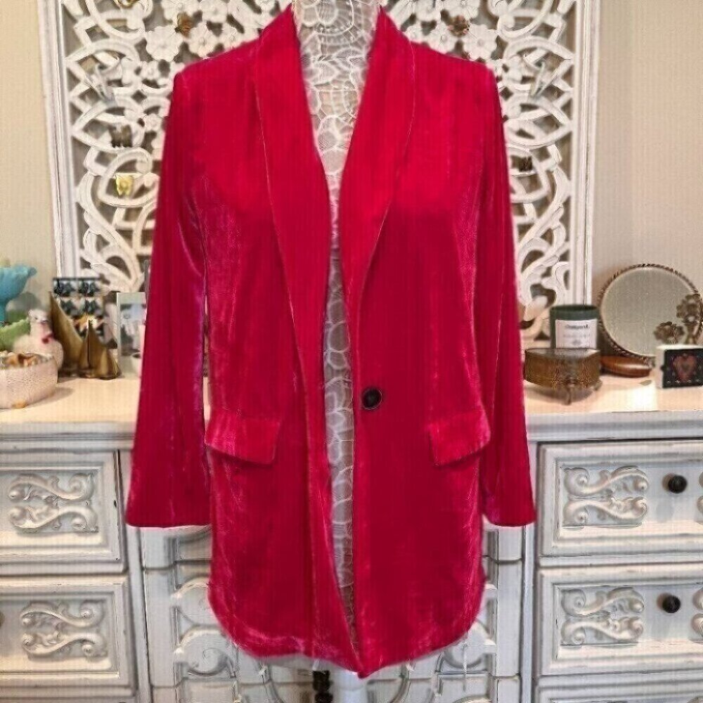 Endless Rose Velvet Pink Blazer Jacket New Years Party